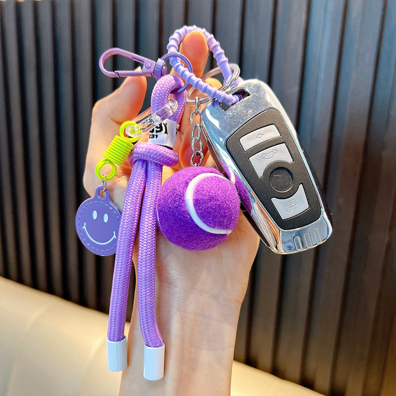Wholesale Acrylic Tennis Tassel Keychain - Trendy Car Key Accessory for Everyday Use