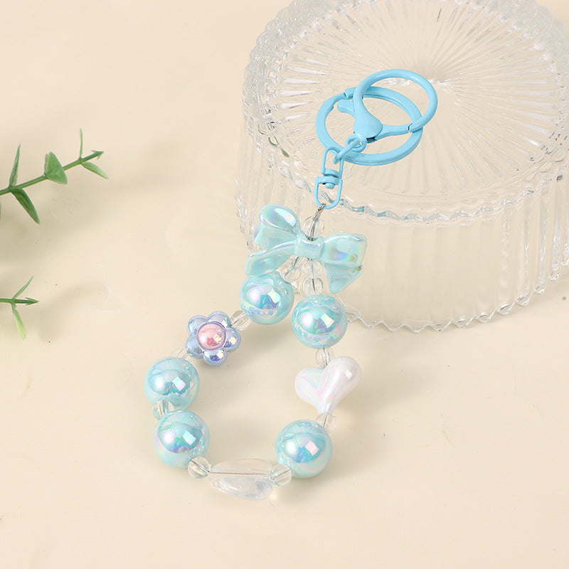 Wholesale Creative Fresh Candy Color Beaded Keychain