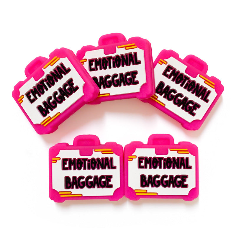 Wholesale 10pcs Silicone Cartoon Pink Box Focal Beads ACC-BDS-WDX115