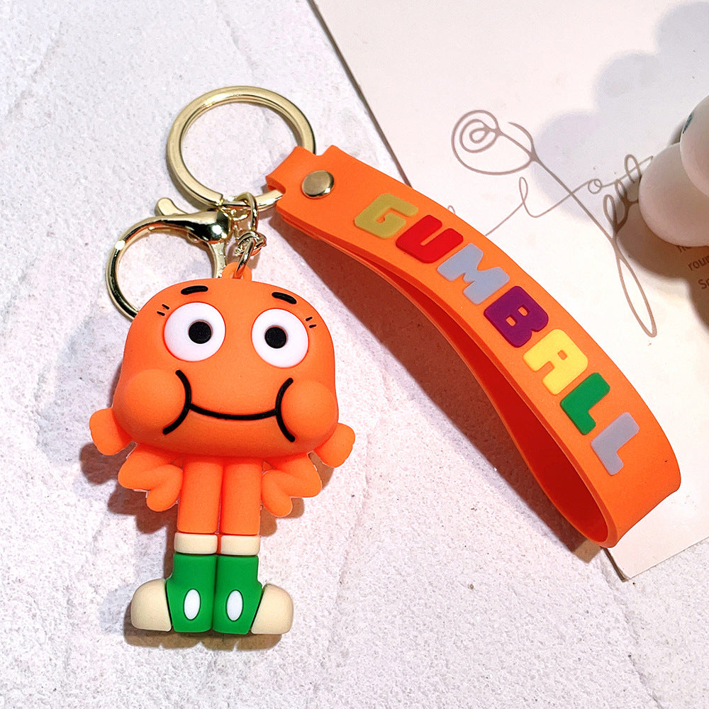 Wholesale Cartoon PVC Soft Glue Cute Keychains ACCVIP-KC-QiWei001