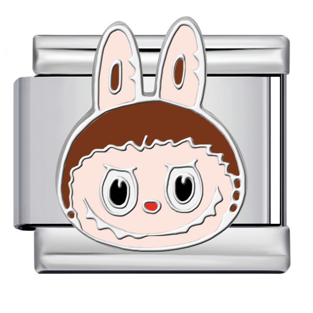 Wholesale 2pcs/pack  Italian Charm Bracelet 9mm DIY Splicing Anime Cute Cartoon Stainless Steel Composable Bracelet