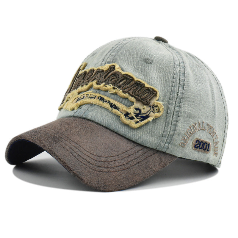 Wholesale retro baseball cap  washed Denim peaked cap