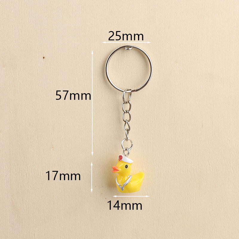 Wholesale  Mini Yellow Duck Keychain Turtle Keychain