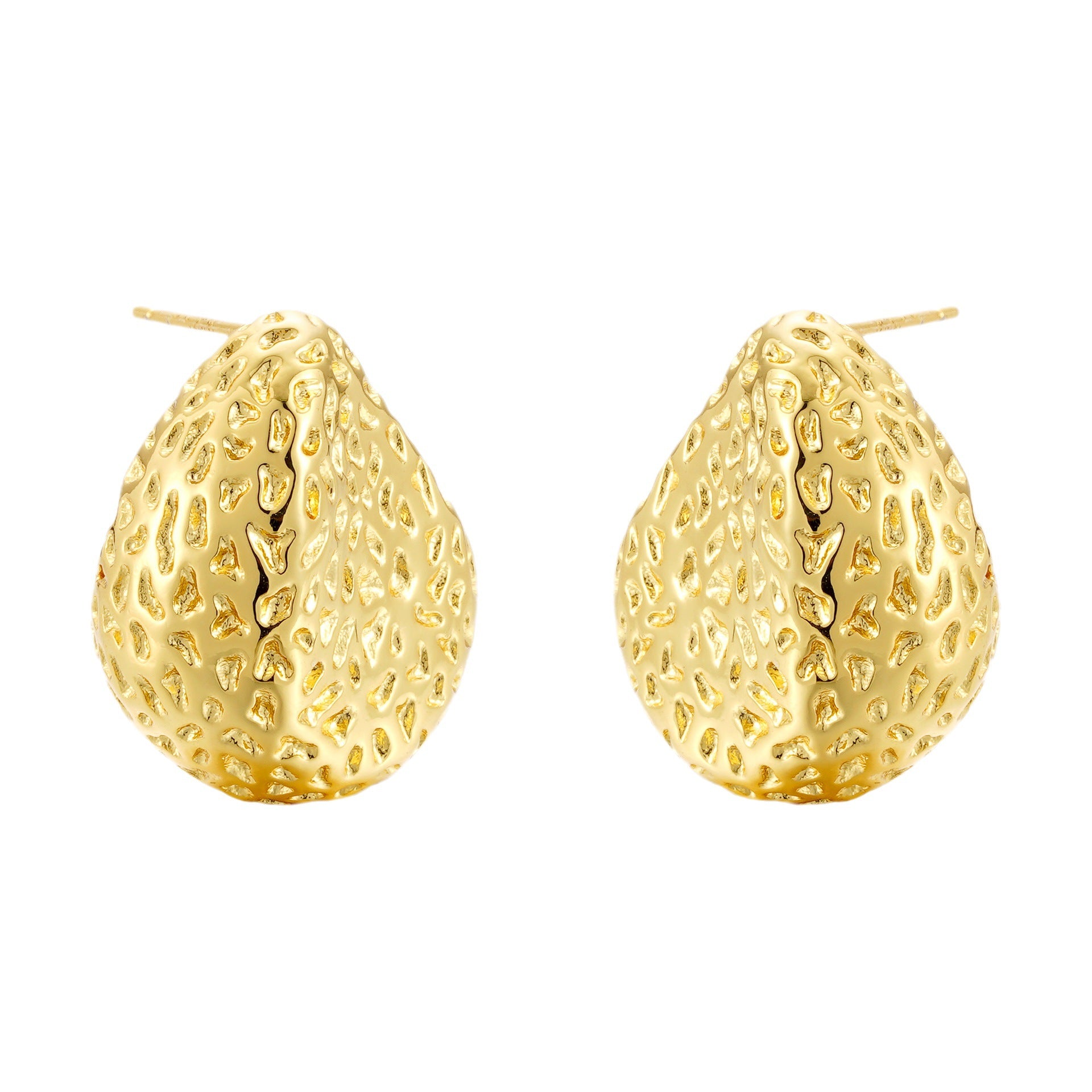 Wholesale  Irregular Lava Irregular  Plated Drop Earrings