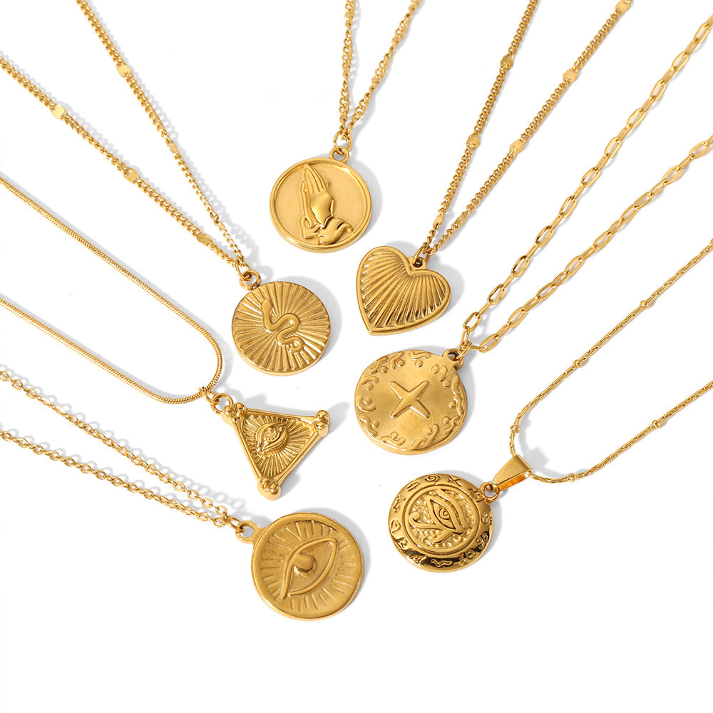 Wholesale Personality love necklace stainless steel Devil Eye