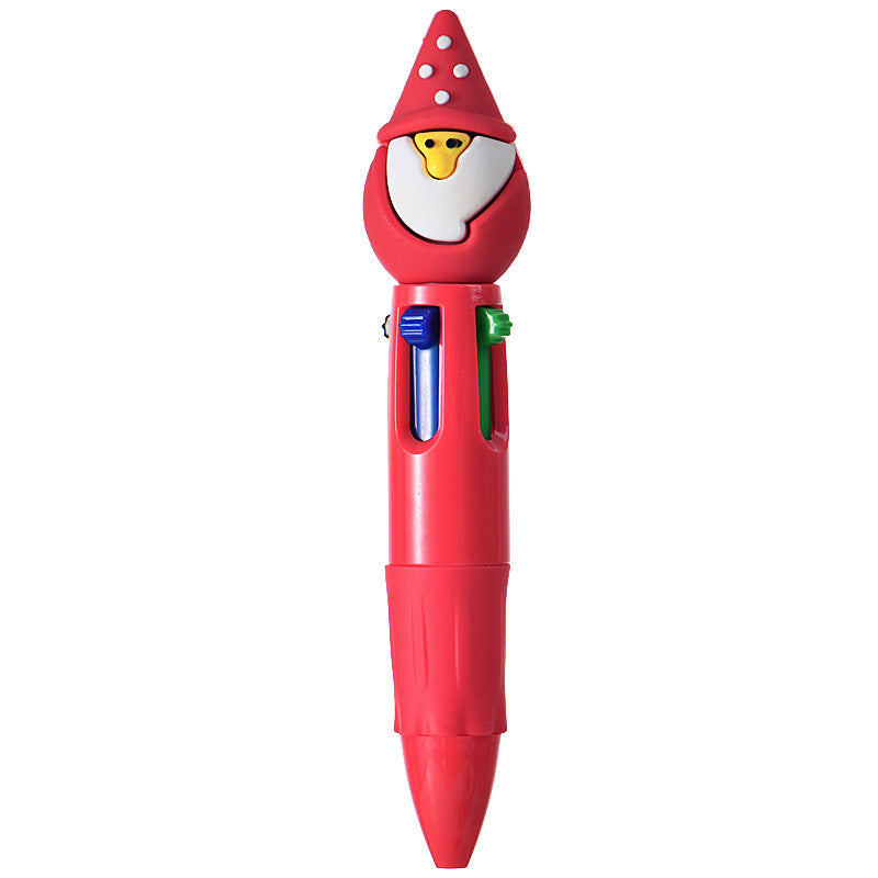 Wholesale Cute cartoon Christmas four-color ballpoint pen
