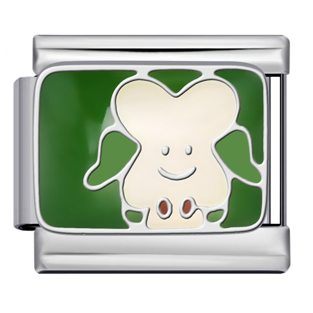 Wholesale Italian Charm Bracelet 9mm DIY Splicing Cute Creative Stainless Steel Composable Bracelet