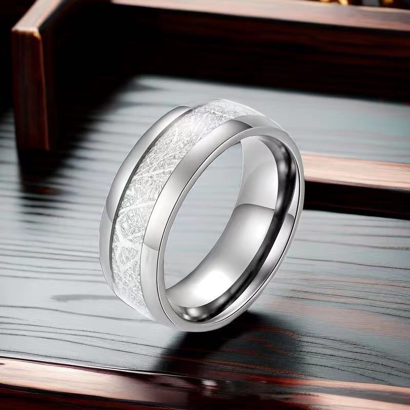 Wholesale Titanium Steel Ring Men's Silk Rime Stainless Steel ACC-RS-Xinj008
