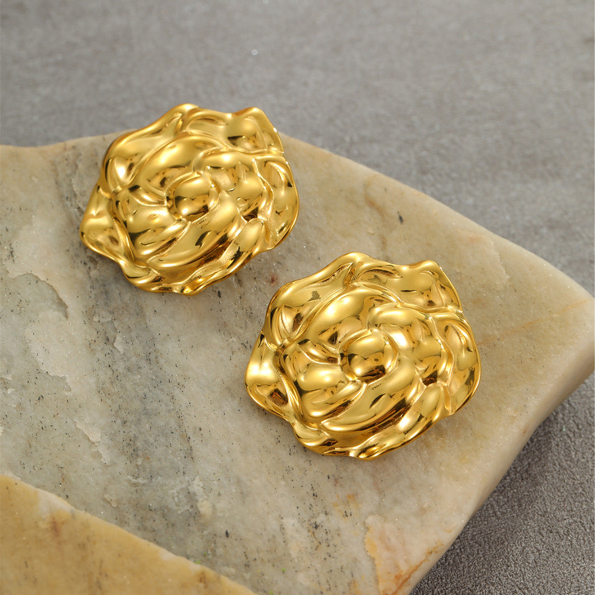 Wholesale  Luxury Flower Stainless Steel  Earrings