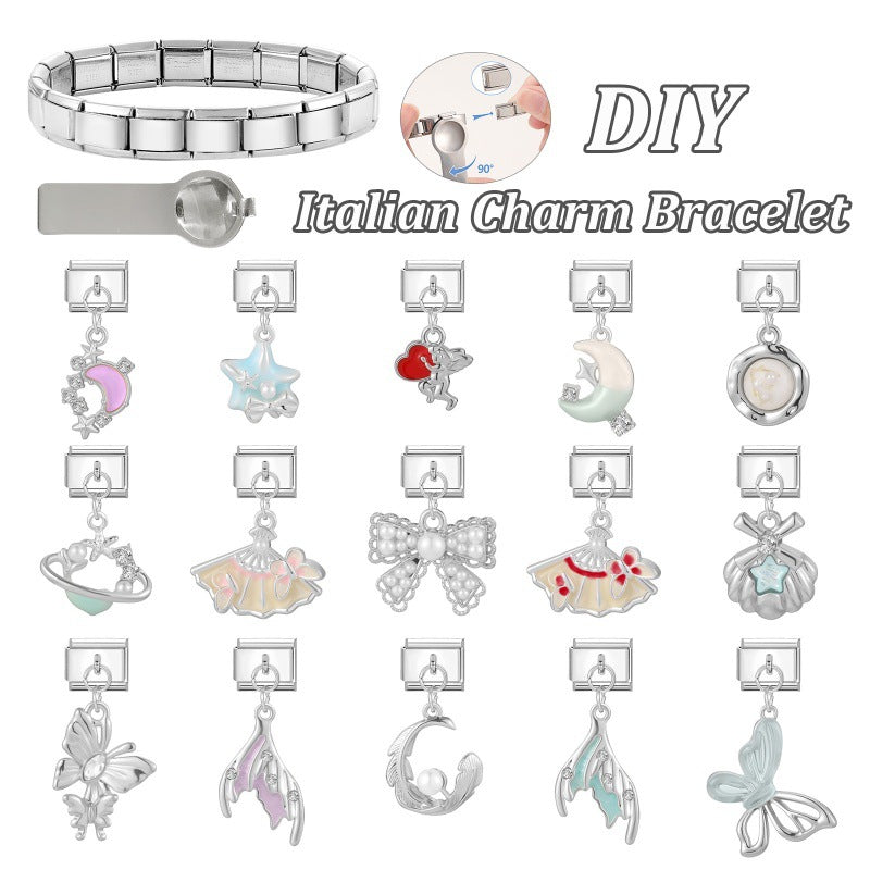 Wholesale Stainless Steel DIY Pendant Butterfly Moon Star Trendy Fashion Accessory for Boutique Resale