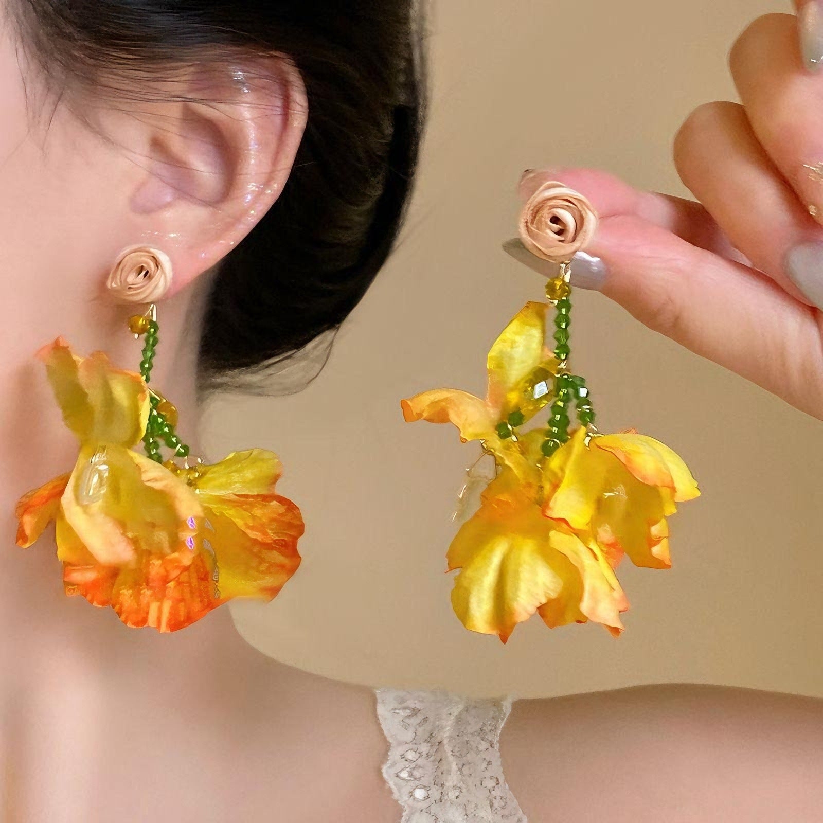 Wholesale  Colorful Flower Earrings