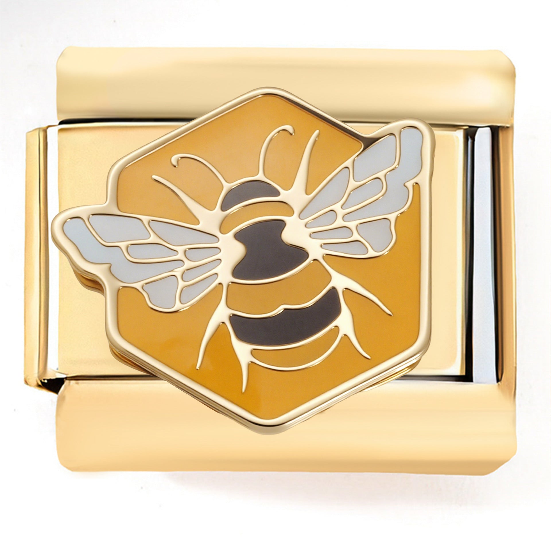 Wholesale  Italian Charm Bracelet 9mm DIY Bumblebee   Creative Stainless Steel Composable Bracelet