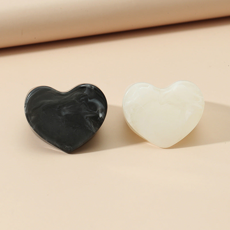 Wholesale Acrylic Heart Ring Two-Piece Set