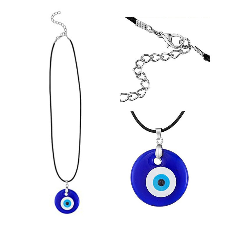 Wholesale Blue Devil Eye Glass Necklace Pendant ACC-NE-Yunh003