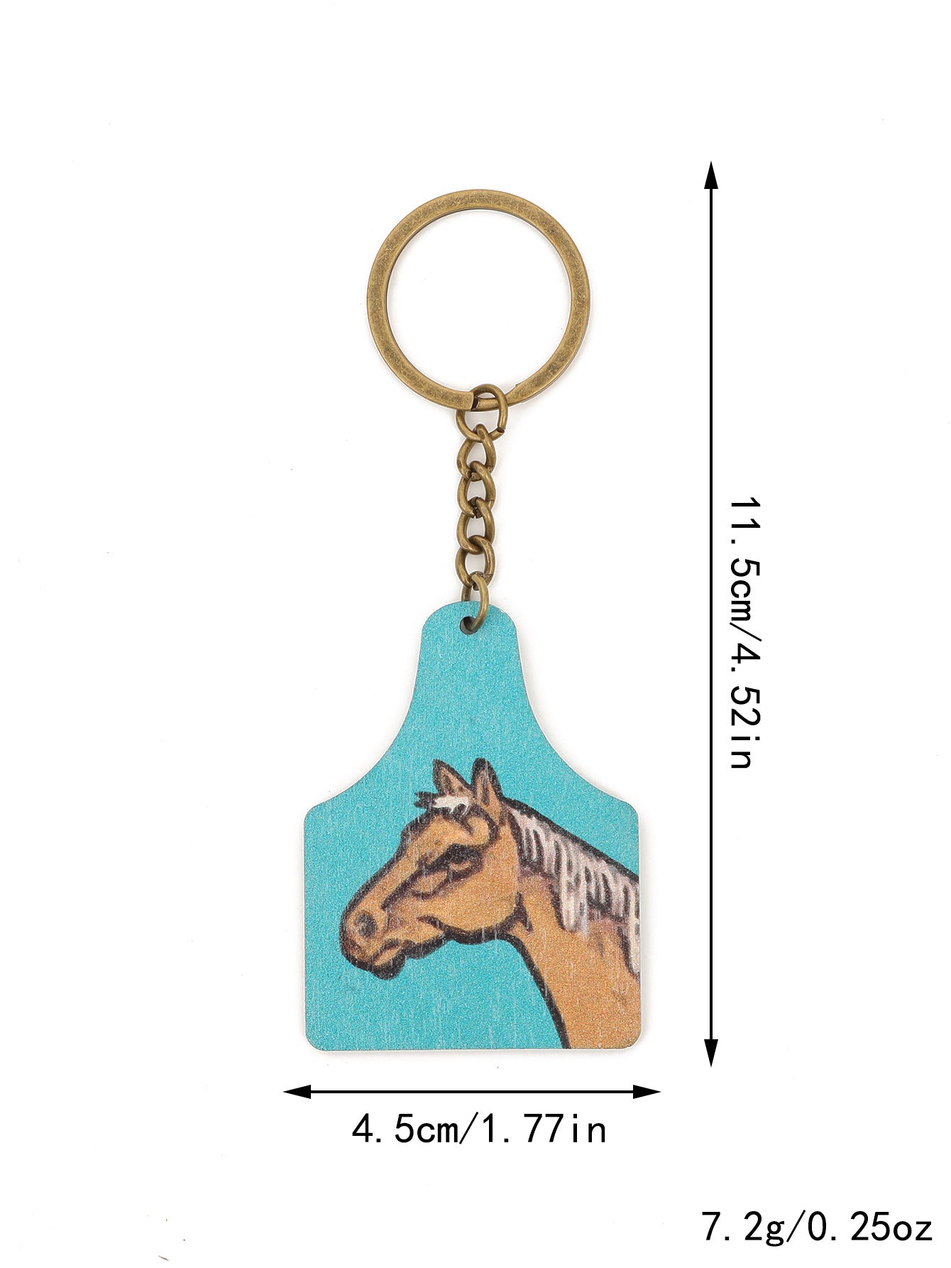 Wholesale Zinc Alloy Cactus Horse Head Keychain Western Farm Style Car Key Accessory for Boutique Resale