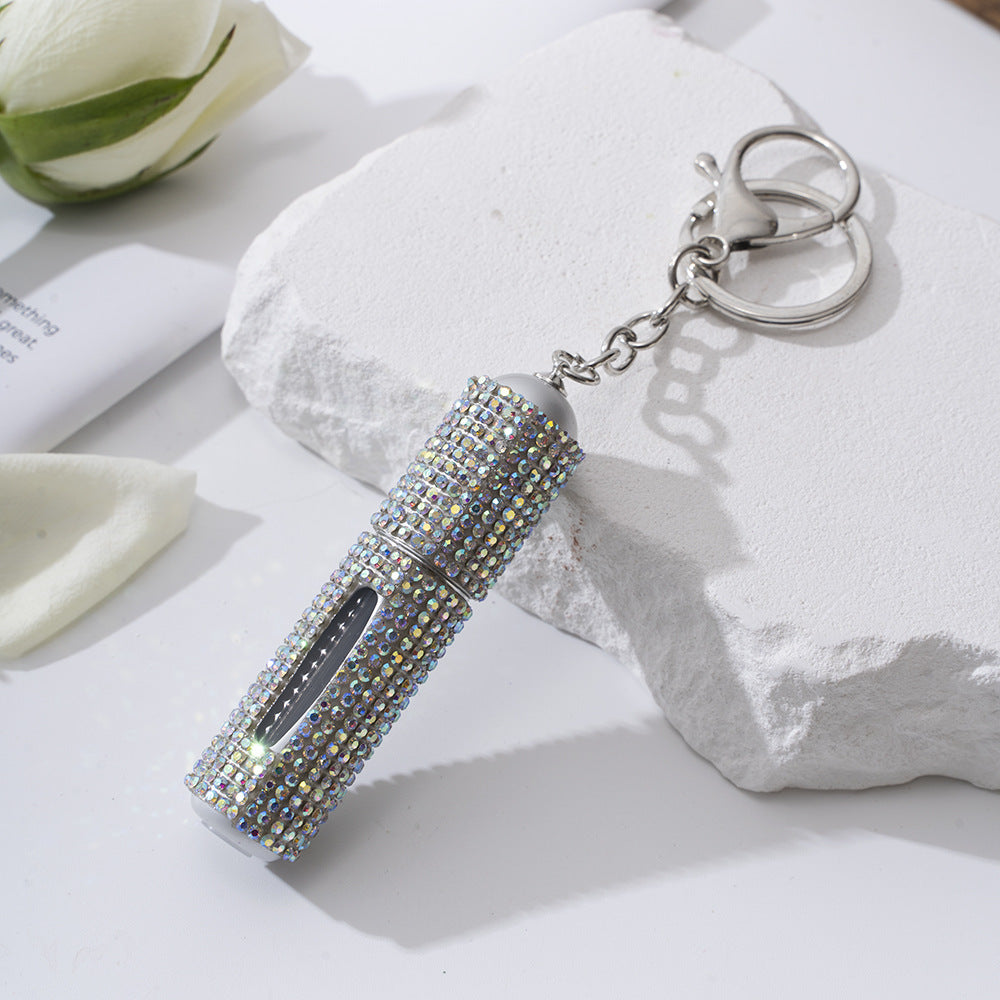Wholesale 5ml Diamond Bottom Perfume Refill Bottle Keychains ACC-KC-ZhiYa046