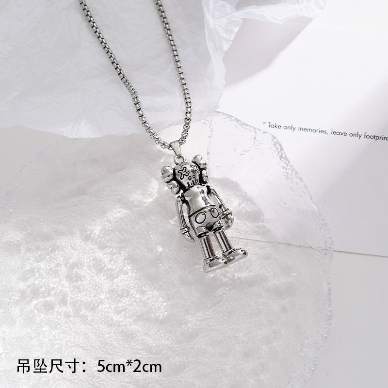 Wholesale Titanium Steel Long Necklace Men's Sweater Chain ACC-NE-Meihun009