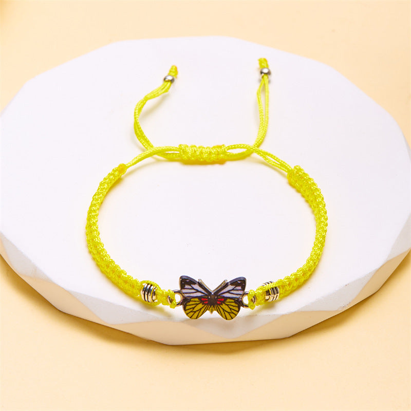 Wholesale  hand-woven couple butterfly bracelet