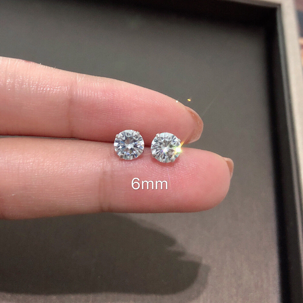 Wholesale Chic Copper Electroplated Sparkling Earrings Fashion Jewelry Accessory for Women