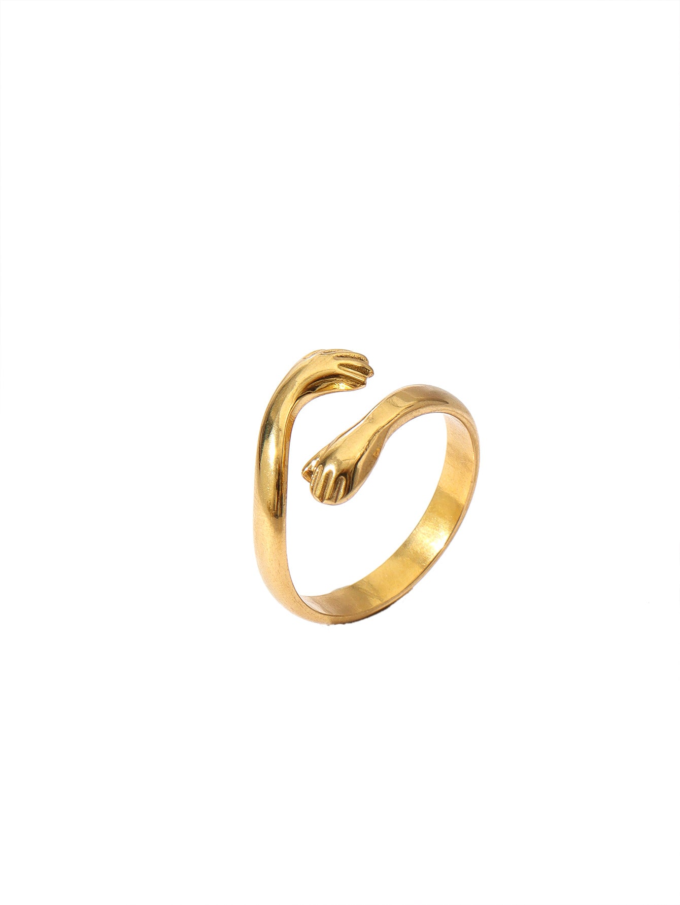 Wholesale Stainless Steel Palm Petal Ring 18k Gold Plated Rings ACC-RS-MuC011