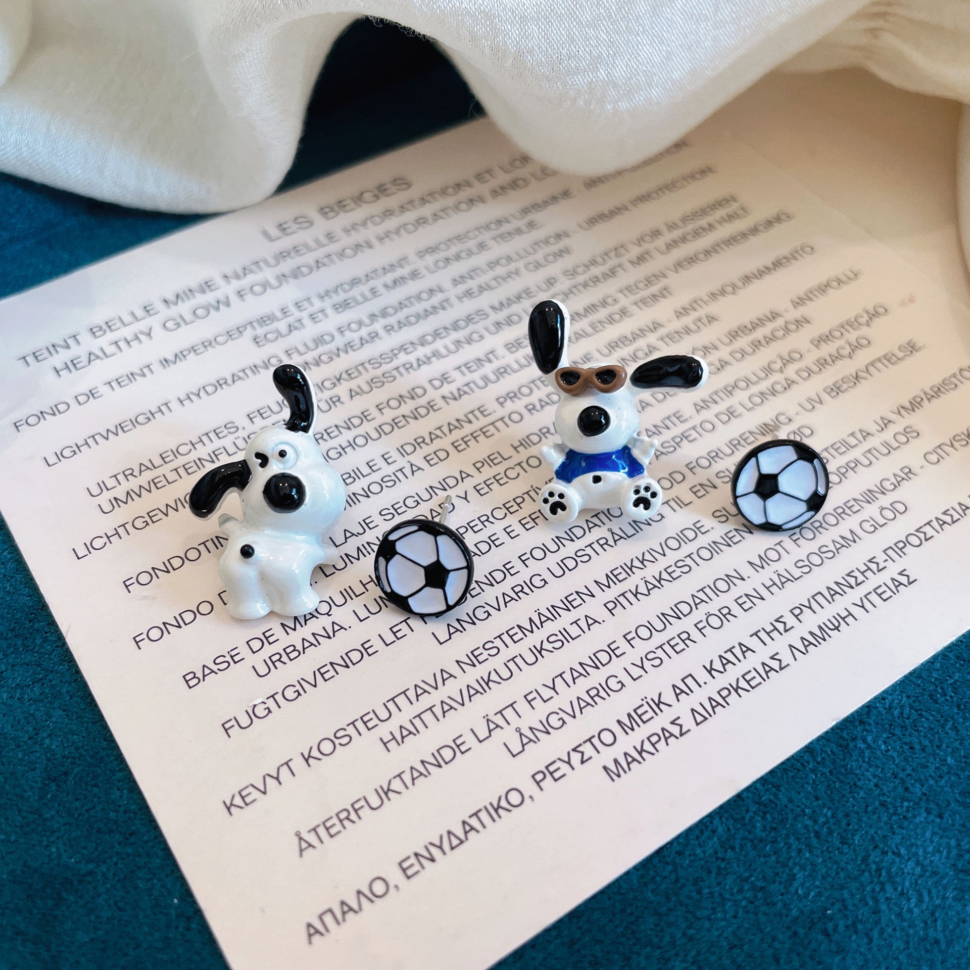 Wholesale Cute Puppy Metal Asymmetric Earrings ACC-ES-Yijia009