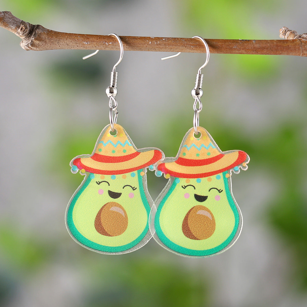 Wholesale Mexican Sombrero Tequila Cactus Acrylic Earrings