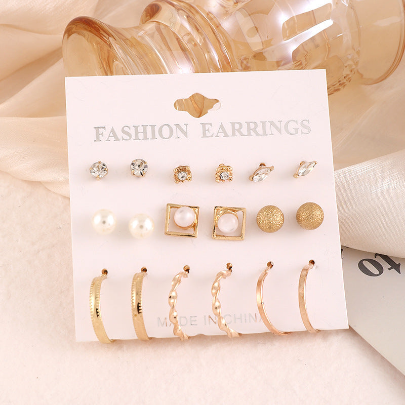 Wholesale Alloy 9 pairs/ set earrings set