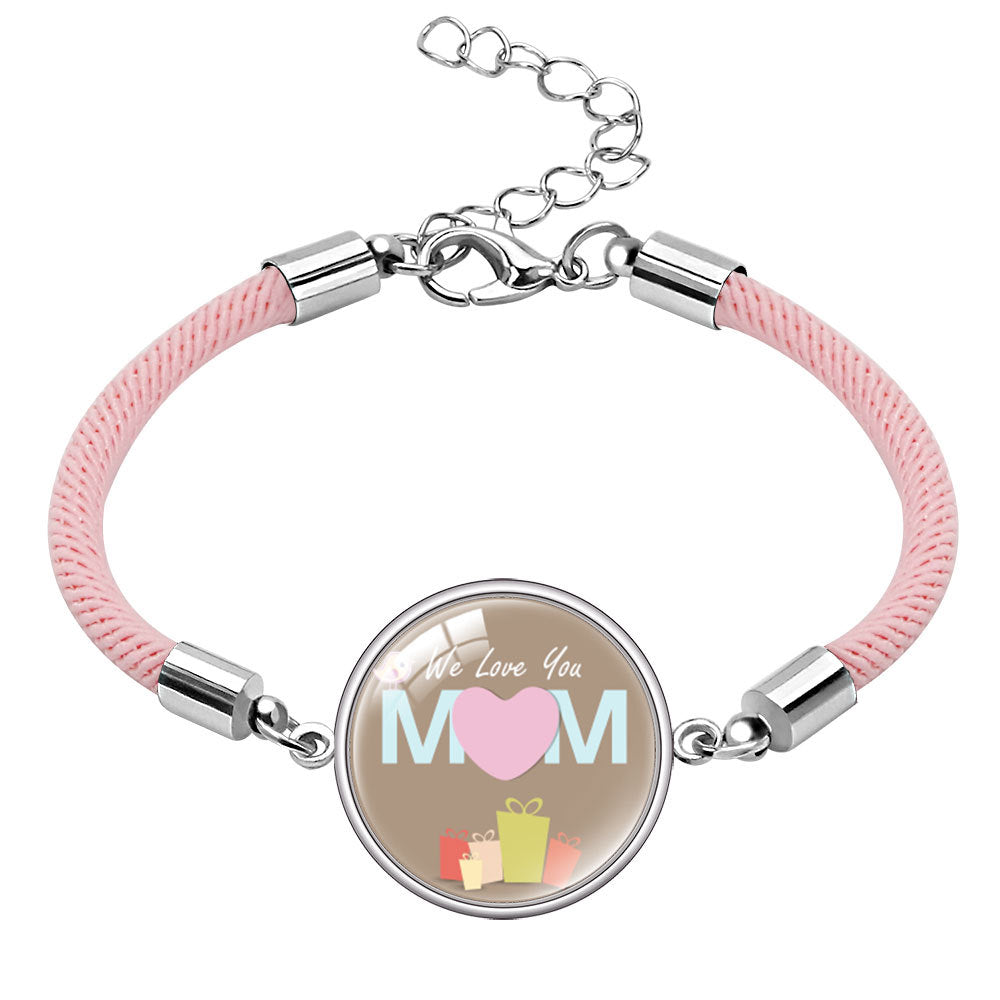 Wholesale  Mother's Day Bracelet Jewelry mom Letter Crystal Bracelet