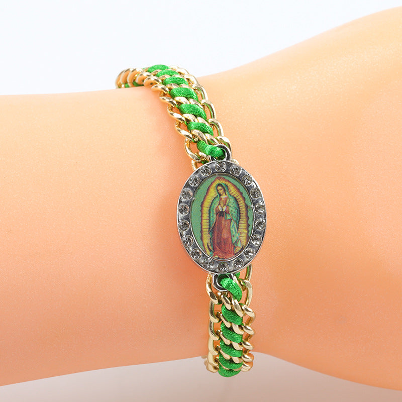 Wholesale  Virgin Mary Woven Bracelet  Hand Rope