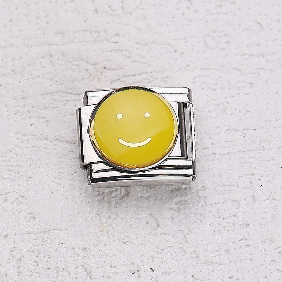 Wholesale 10pcs Italian Charm Bracelet 9mm DIY Splicing Cherry Paper Plane Stainless Steel Composable Bracelet