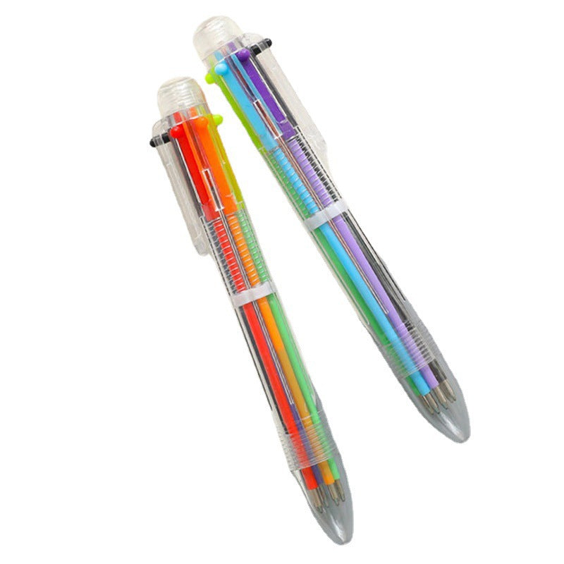 Wholesale Push Gel Pen Ballpoint Pen Student Red Pen Cartoon Transparent Creative Pen