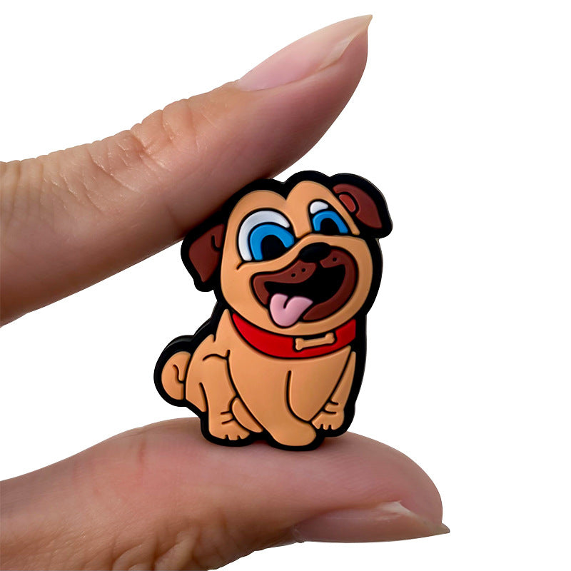 Wholesale 10pcs Animal Puppy Food Grade Cartoon Beads Focal Beads DIY Accessories ACC-BDS-WDX070