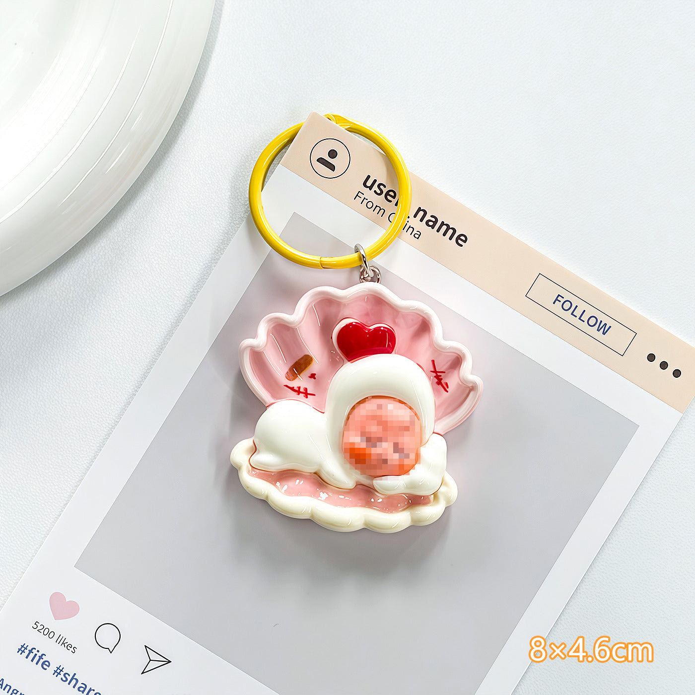 Wholesale Trendy Plastic Resin Star Keychain Bag Charm Gift for Students