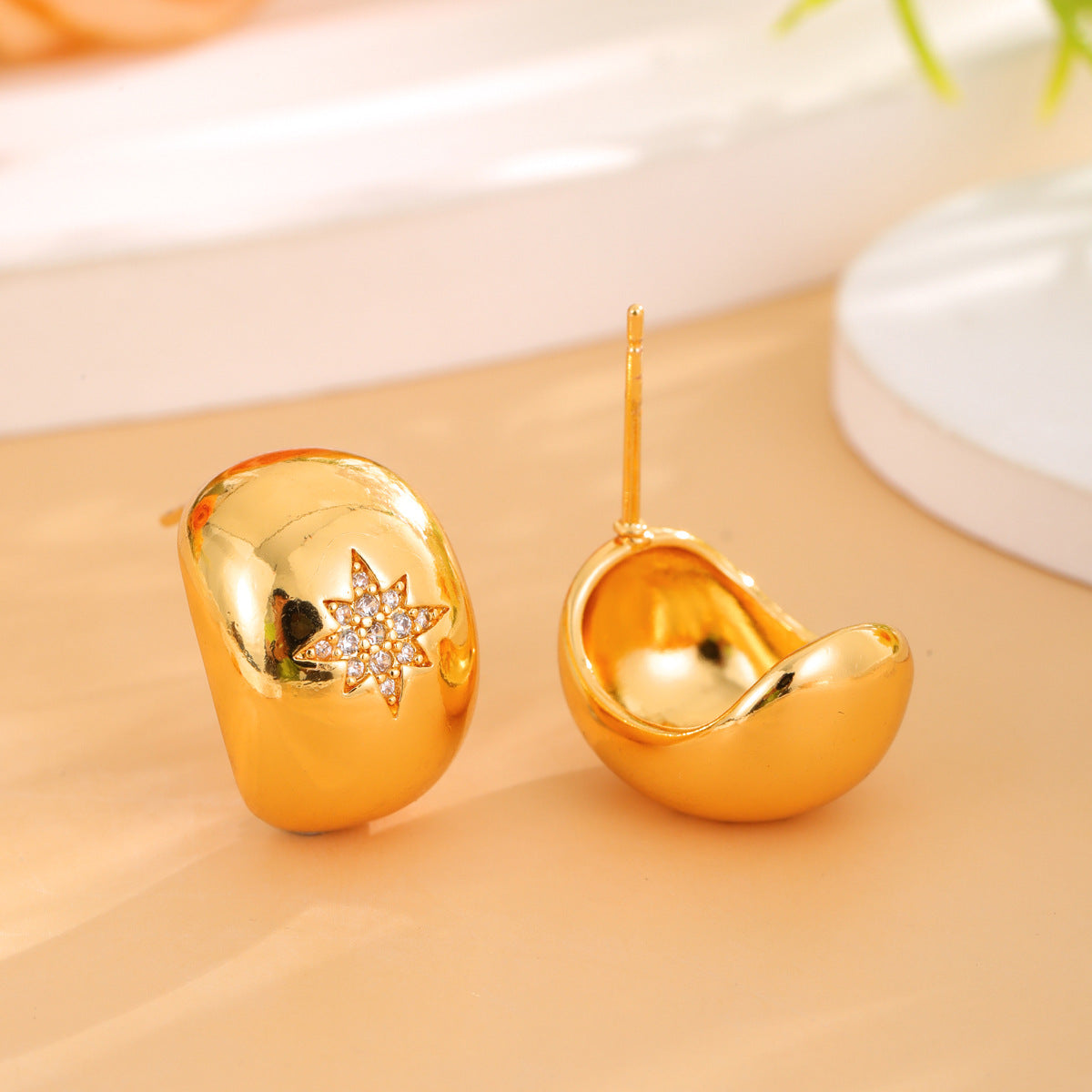 Wholesale stainless steel earrings  gold-plated earrings