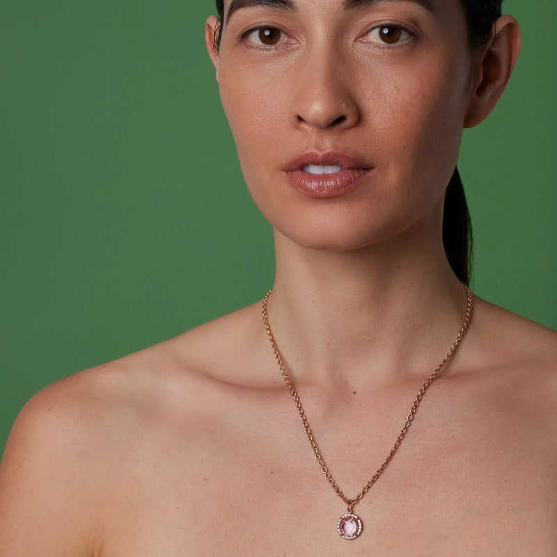 Wholesale Zircon accessories flower heart accessories pendant