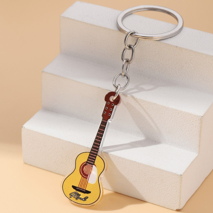 Wholesale Hip Hop Rock Double Sided Guitar Acrylic Keychains ACC-KC-RongR056