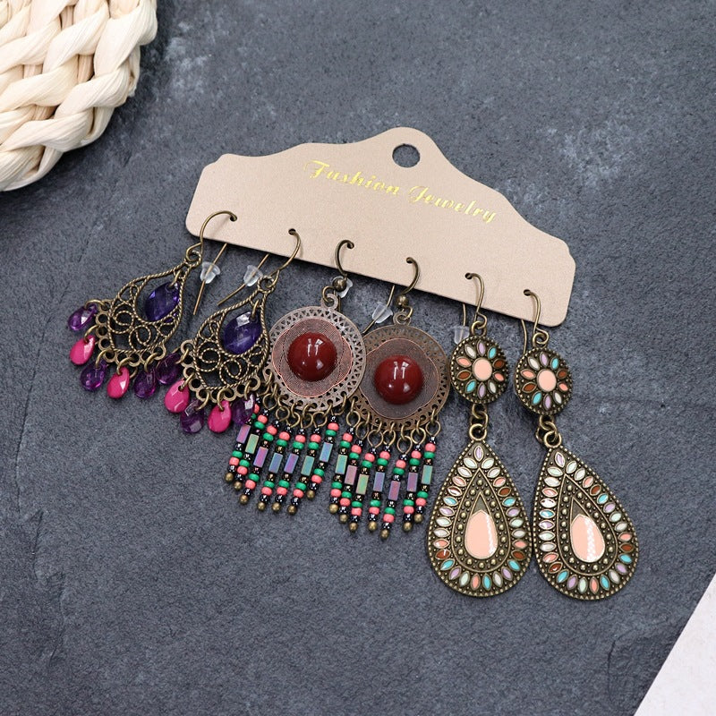 Wholesale Vintage Bohemian Ethnic Style Earrings ACC-ES-Luox005