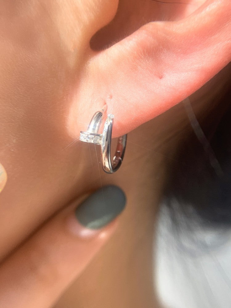 Wholesale Geometric Pearl Earrings Platinum Plated Boutique Resale Jewelry Accessory