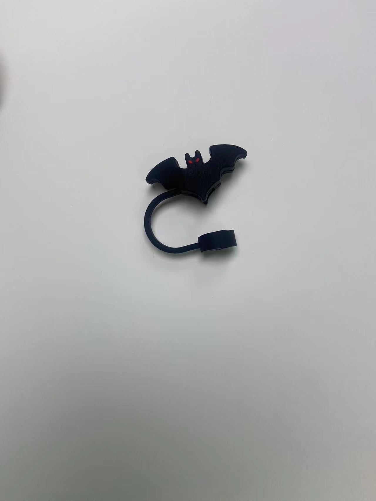 Wholesale  Skull Bat 10mm PVC Soft Straw Tube Cap