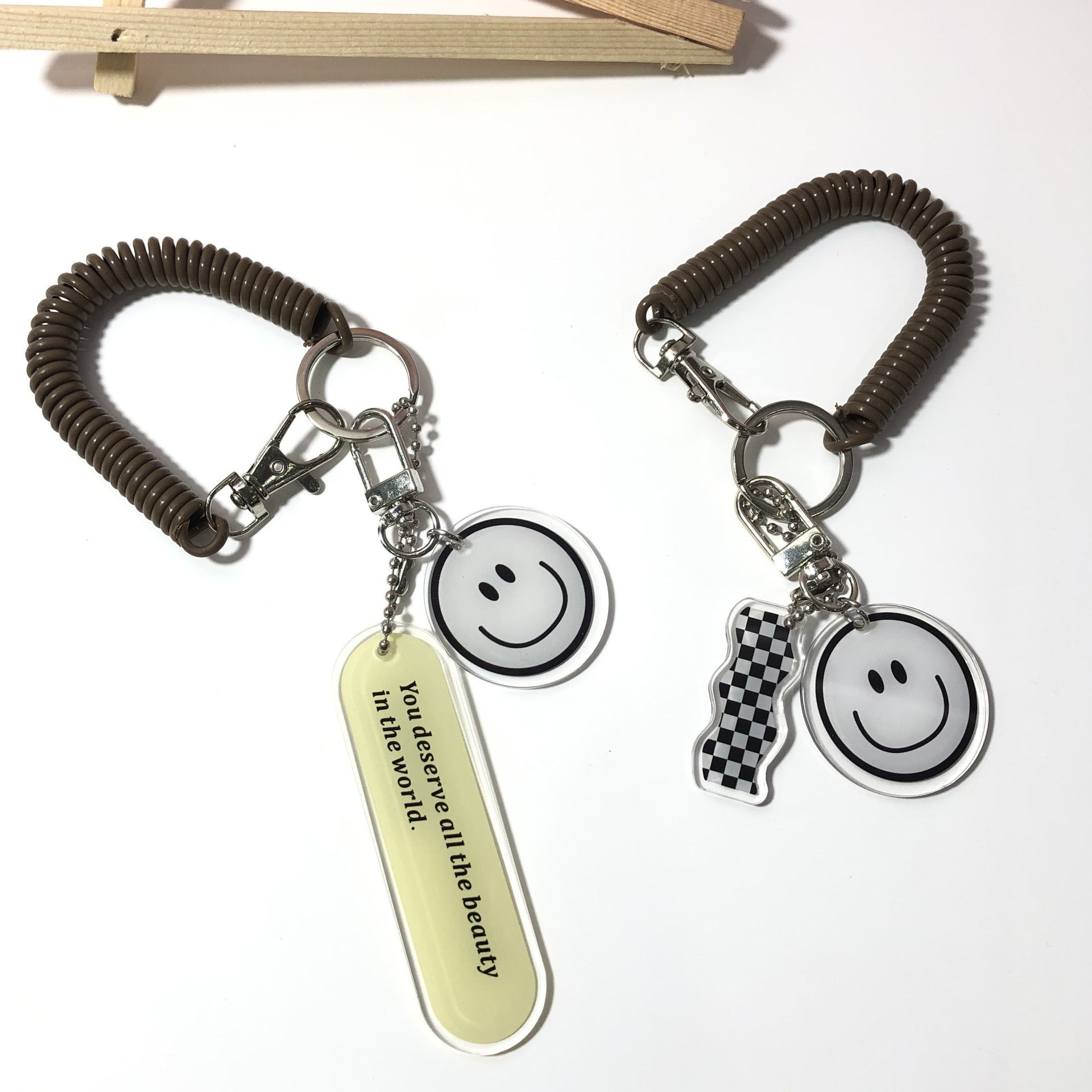 Wholesale Cartoon Bear Smiley Face Pendant Keychains ACC-KC-Buding001