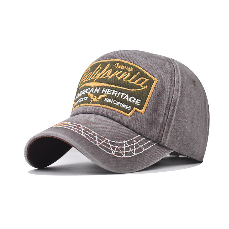 Wholesale Trendy Washed California Embroidery Baseball Cap Adjustable Breathable Summer Gift