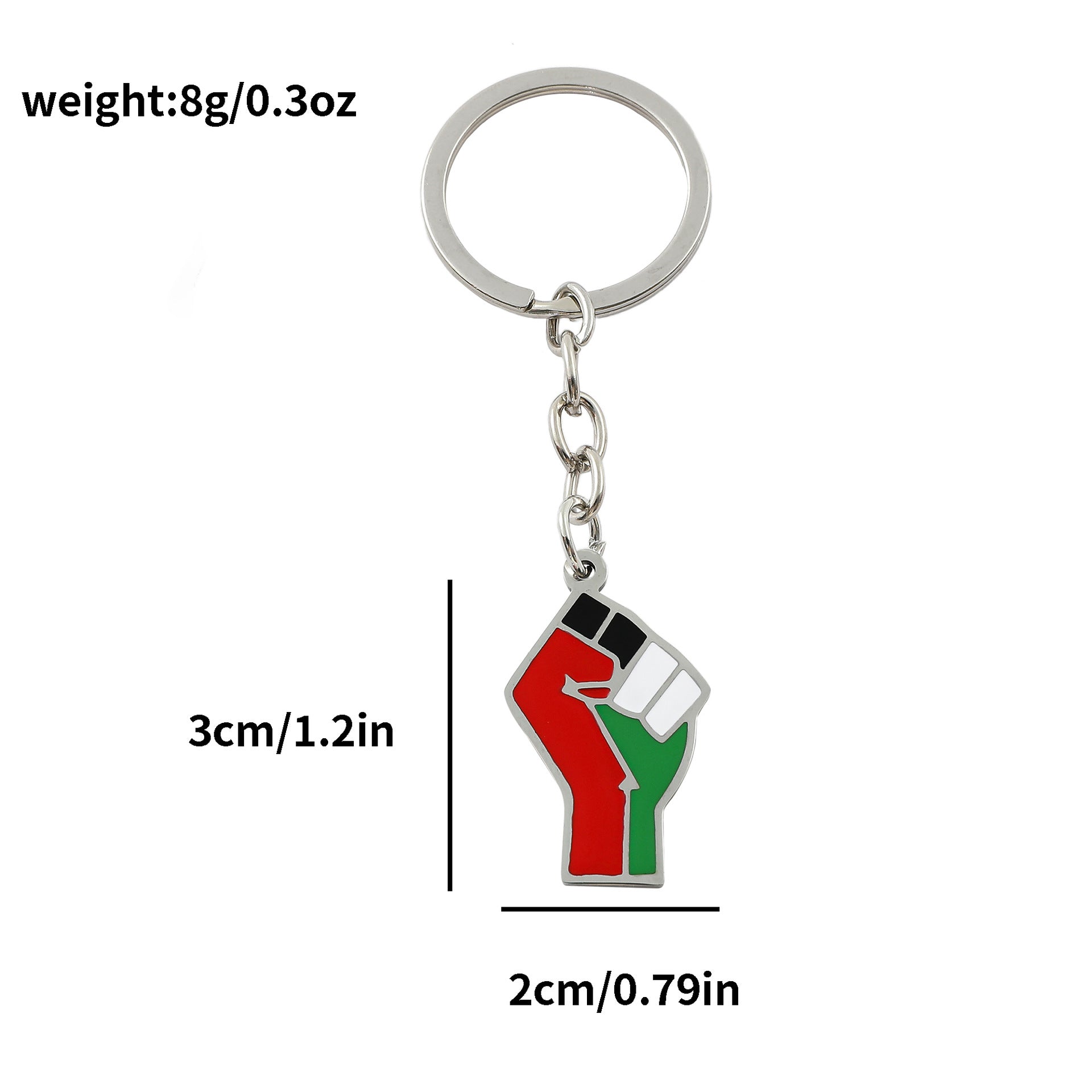 Wholesale Stainless Steel Fist Pendant Decorative Metal Keychain