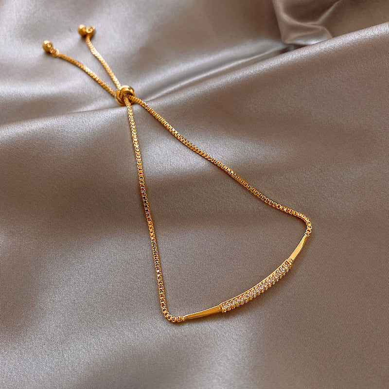 Wholesale Copper Bracelet Moon Star Zircon Rhinestone Adjustable Cat Eye Stone Women S Fashion Jewelry Gift