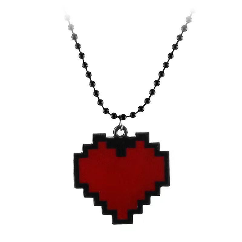 Wholesale  red heart-shaped love pendant necklace jewelry
