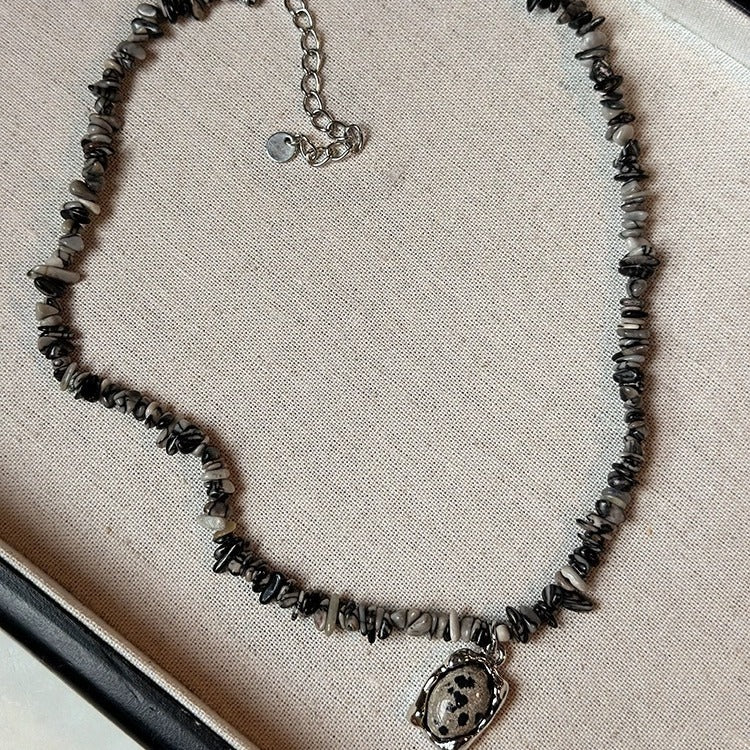 Wholesale Natural Gravel Necklace  Light Luxury  Clavicle Chain