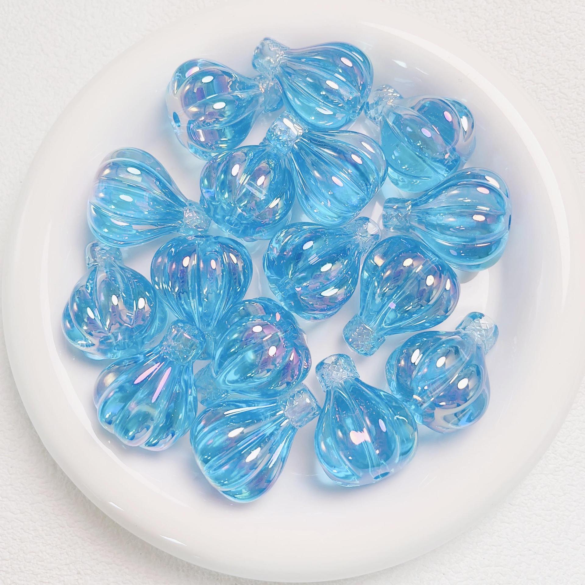 Wholesale of 5pcs UV Coated Transparent Hot Air Balloon Acrylic Beads ACC-BDS-JFei013
