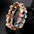 Wholesale  two rows colorful petal alloy elastic bracelet