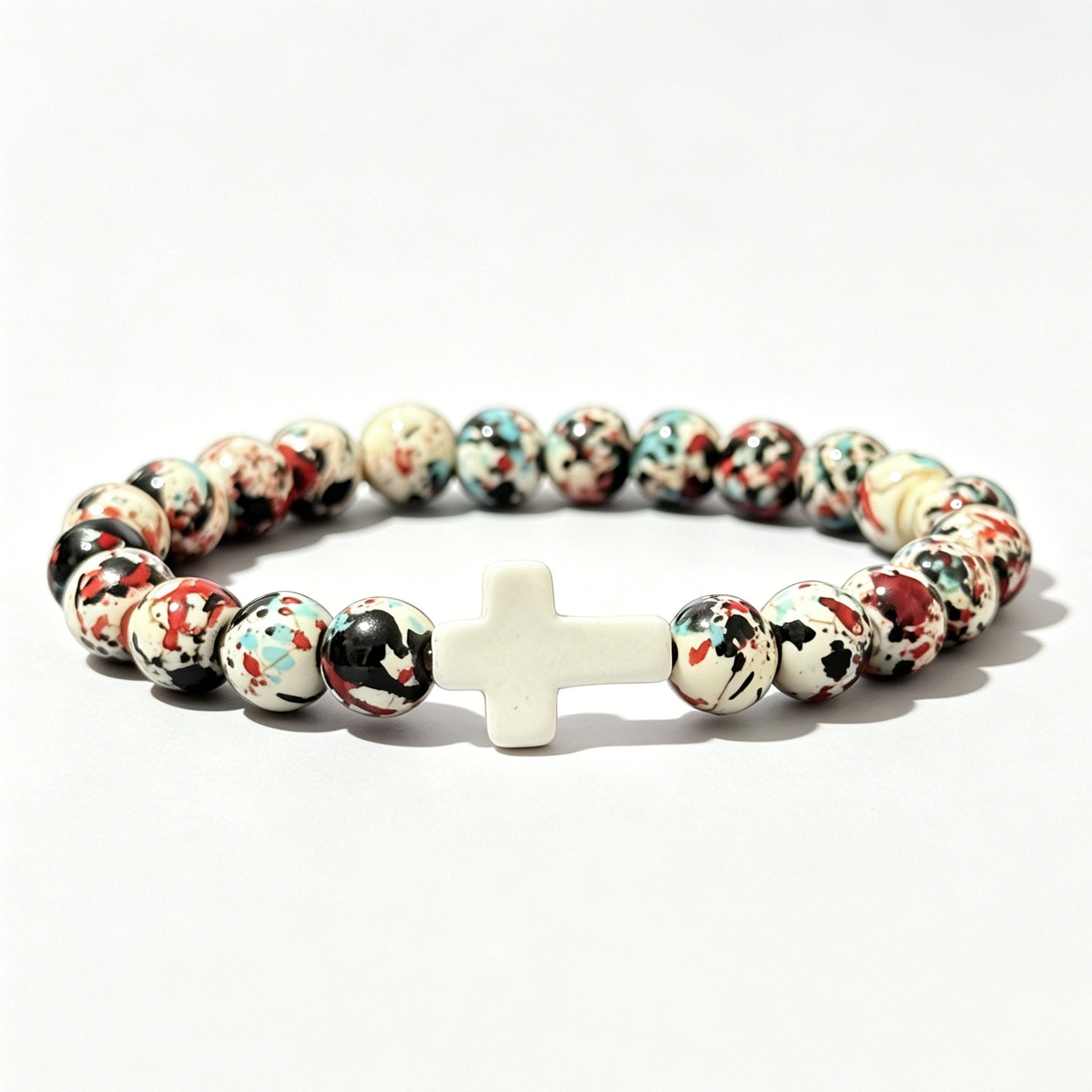 Wholesale Cross Design Beaded Bracelet - Fashion Jewelry Accessory Gift for Resale