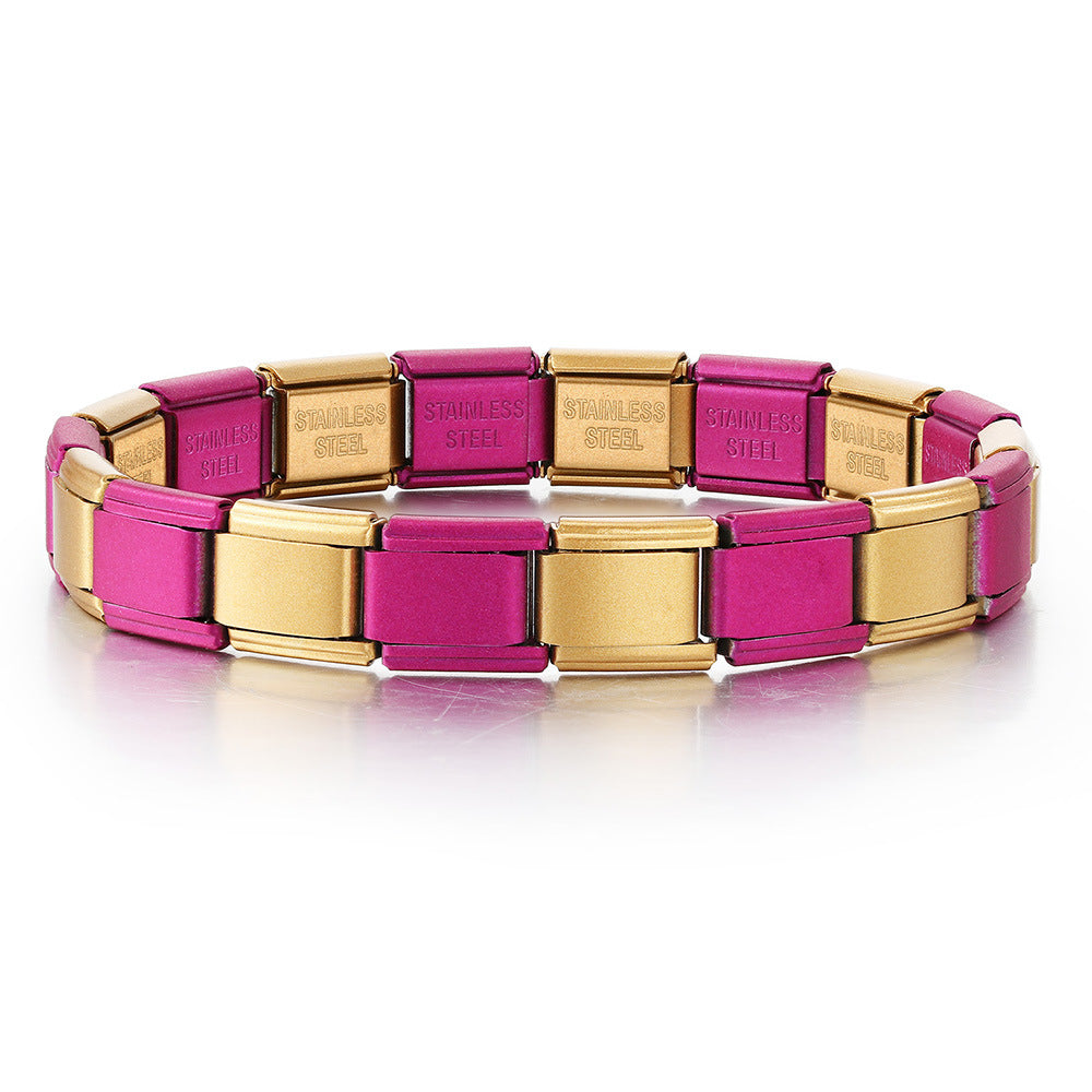 Wholesale Stainless Steel Electroplated Italian Modular Bracelet Chain DIY Fashion Accessory