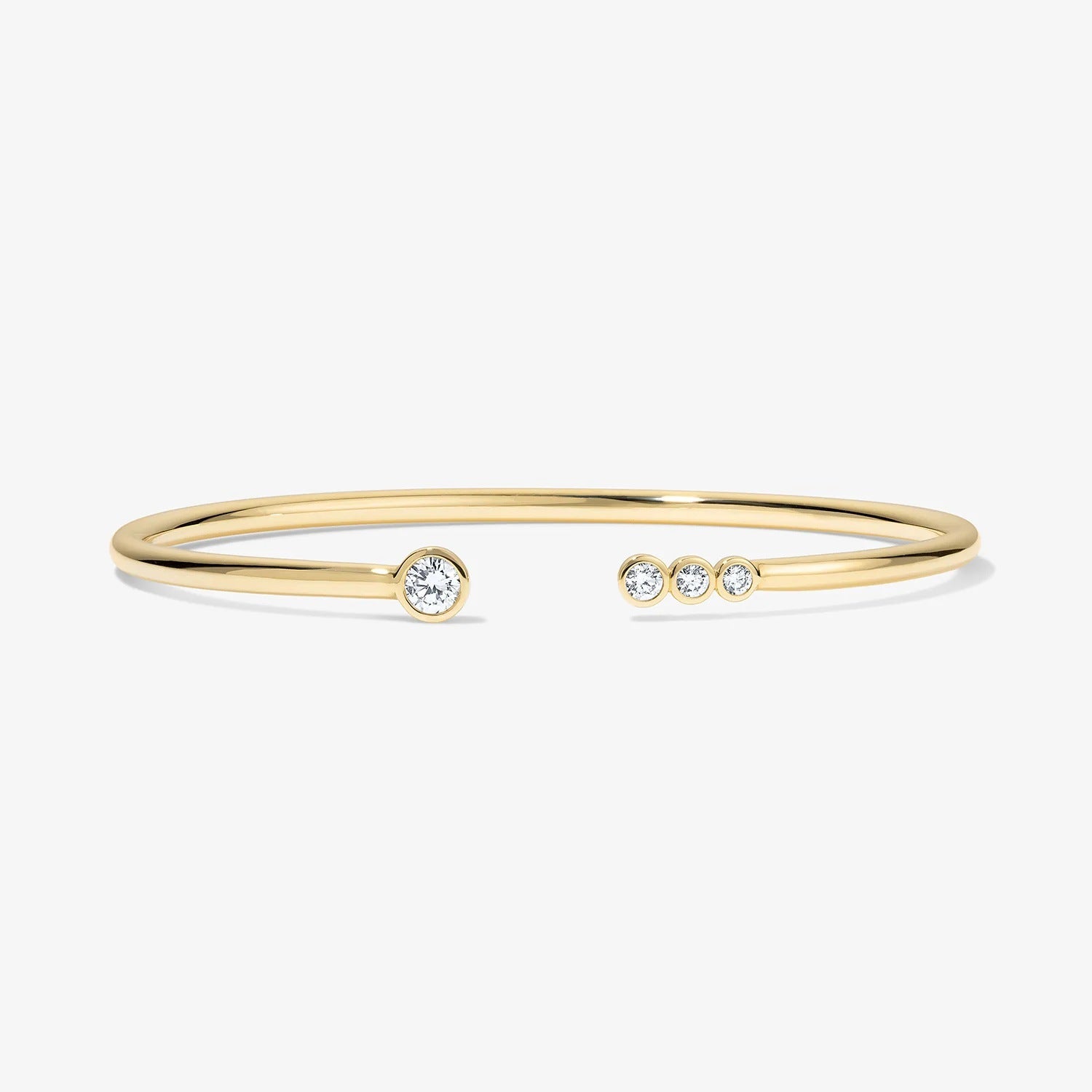 Wholesale Stainless Steel Open Cuff Bracelet With Geometric Zircon Women S Fashion Jewelry Anniversary Gift Boutique Resale Accessory